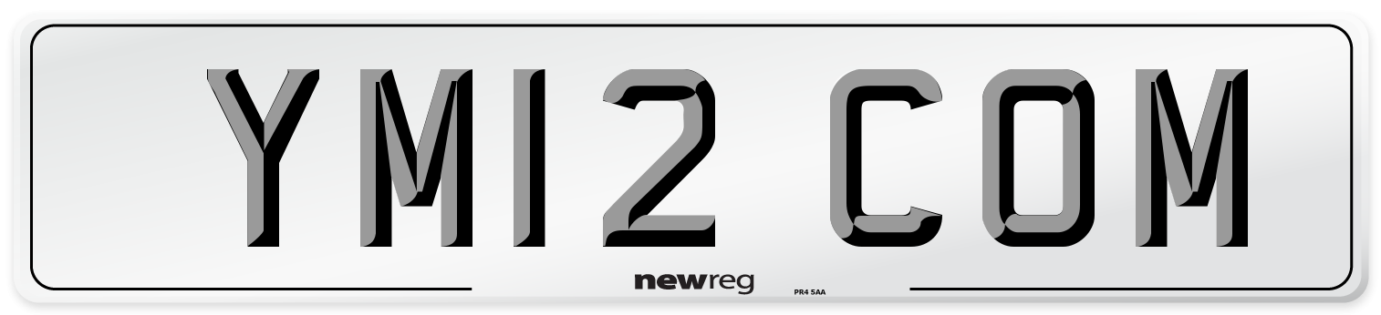 YM12 COM Number Plate from New Reg